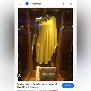 Mandalay Taylor Swift Elegant Yellow Dress with Embellished Shoulder